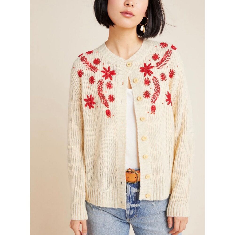 FP Pepaloves Naomi Beaded Cardigan Sz XS (fits med), $150 MSRP - Picture 3 of 6